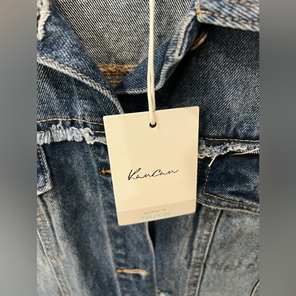 NWT Kancan Distressed Denim Jacket Size 2X - Picture 4 of 7
